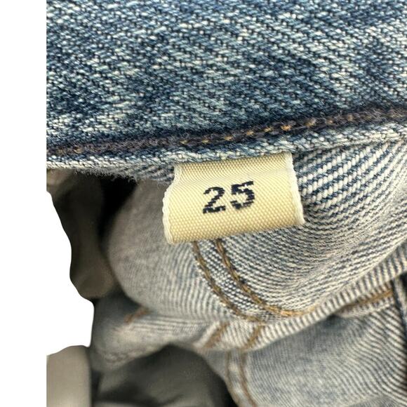 Citizens of Humanity‎ Liya High Rise Classic Fit Jeans Torn Denim Blue Size 25 - Picture 10 of 12